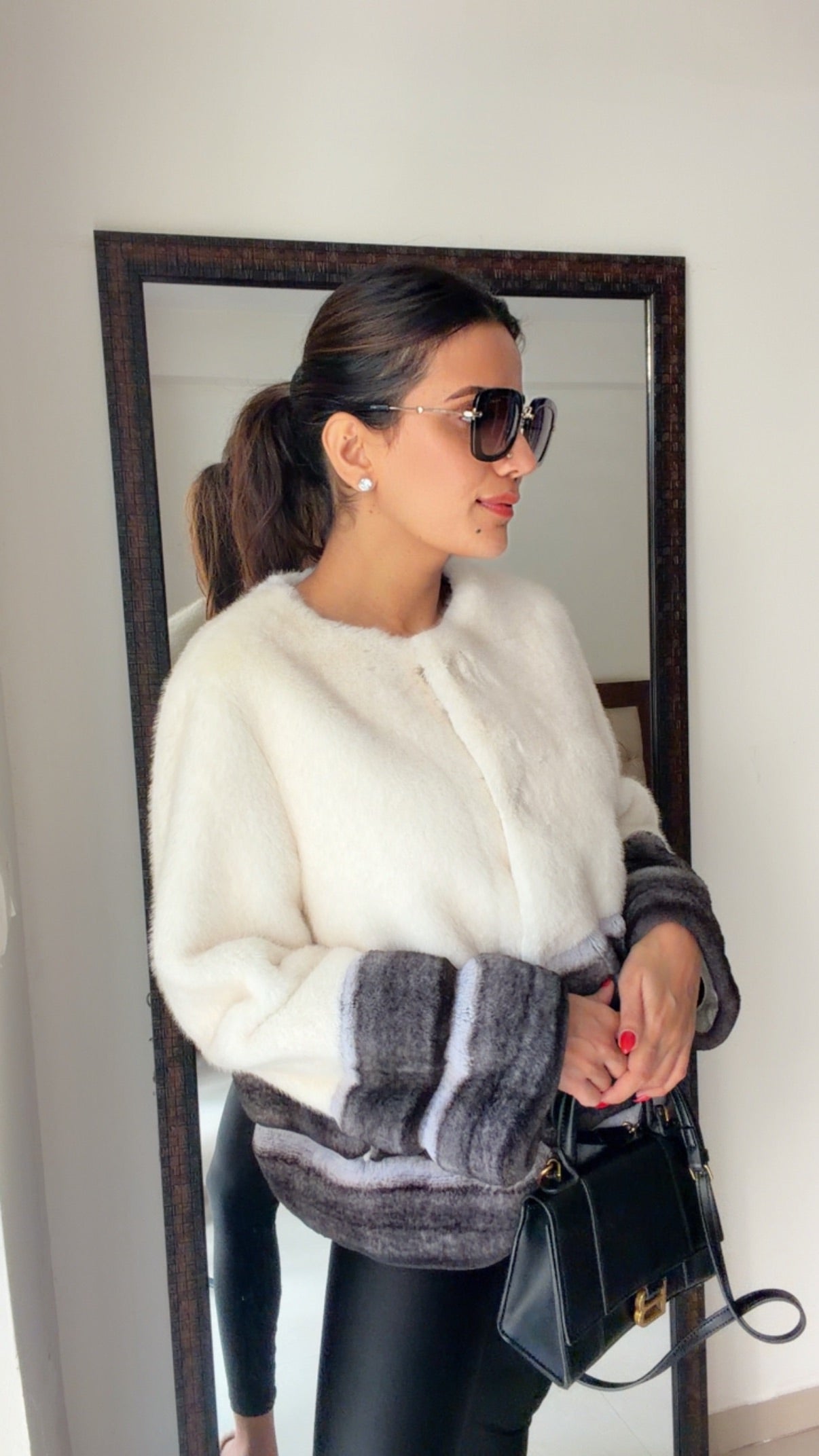 Ombré Faux Fur Fall Jacket