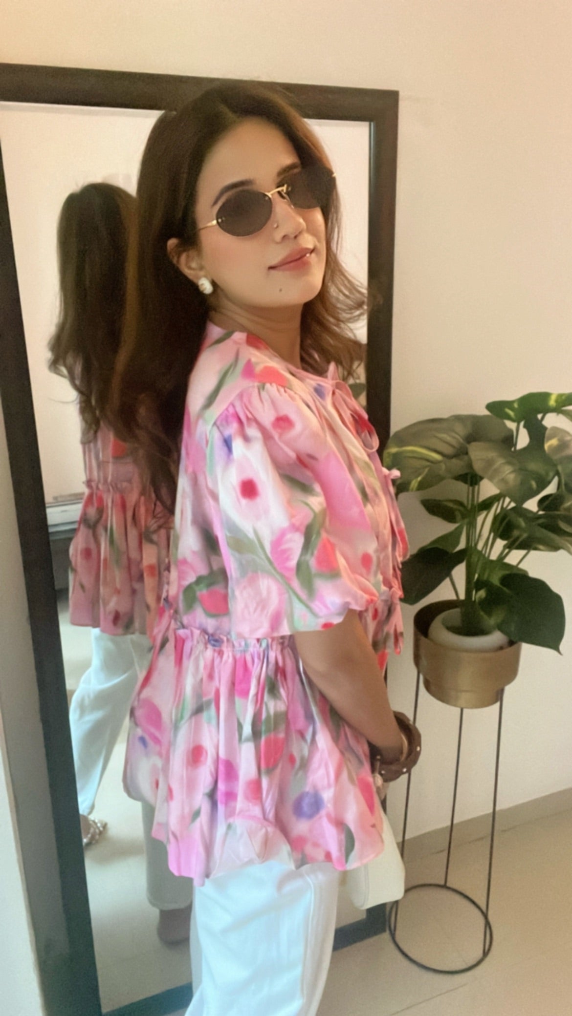 Colorblast Tieknot Poplin Top