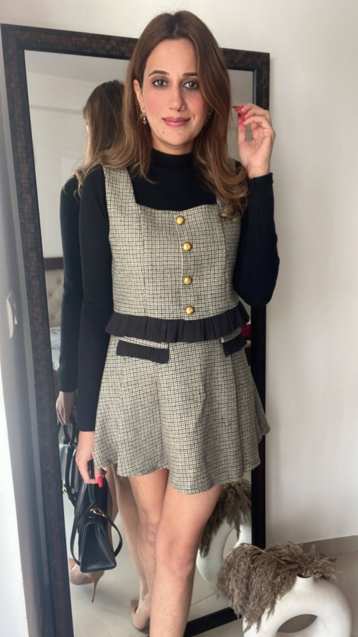 Millie Tweed Skater Skirt Fall Co-ord Set