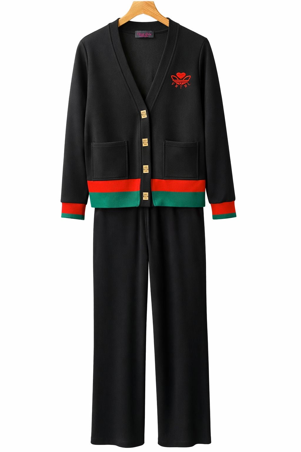 Color Block Striped Lounge Set