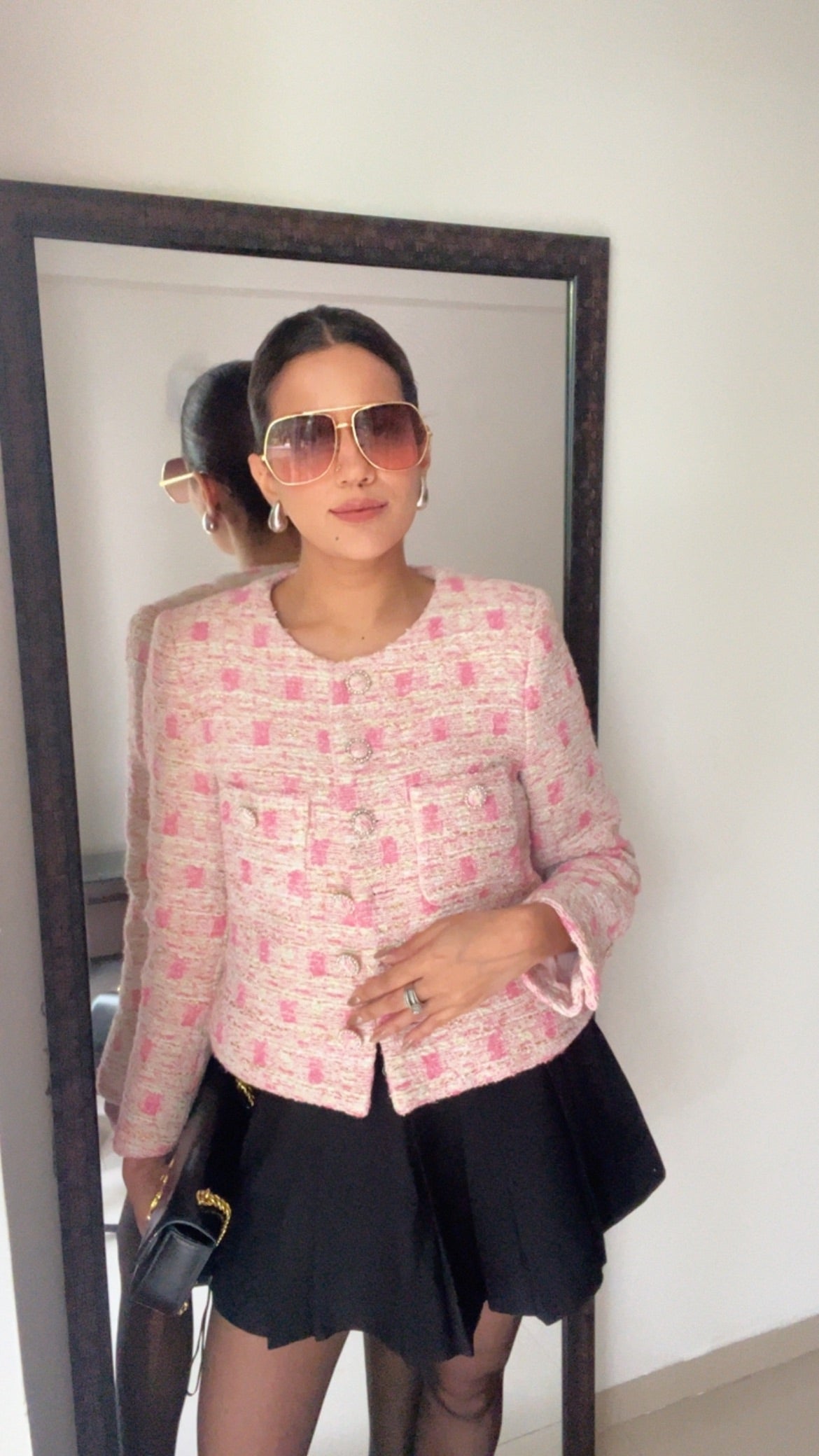 Pink Tweed Fall Jacket