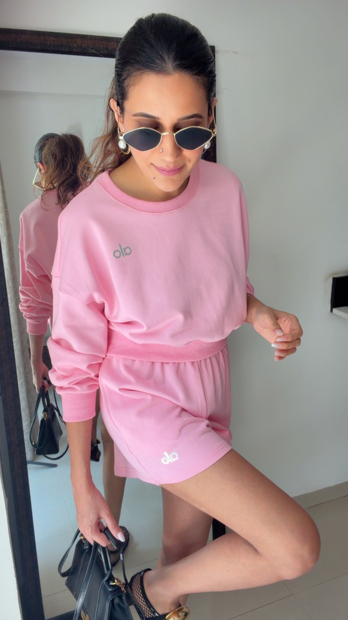 Washed Summer Sweatshirt & Shorts Set