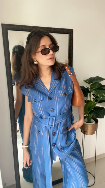 Linen Pinstripe Co-ord Set
