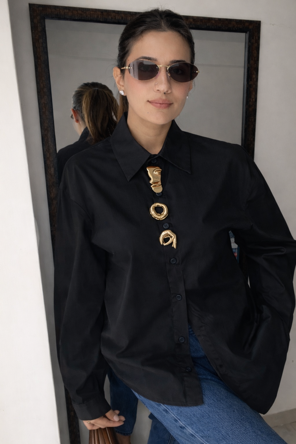Multi Broach Poplin Shirt