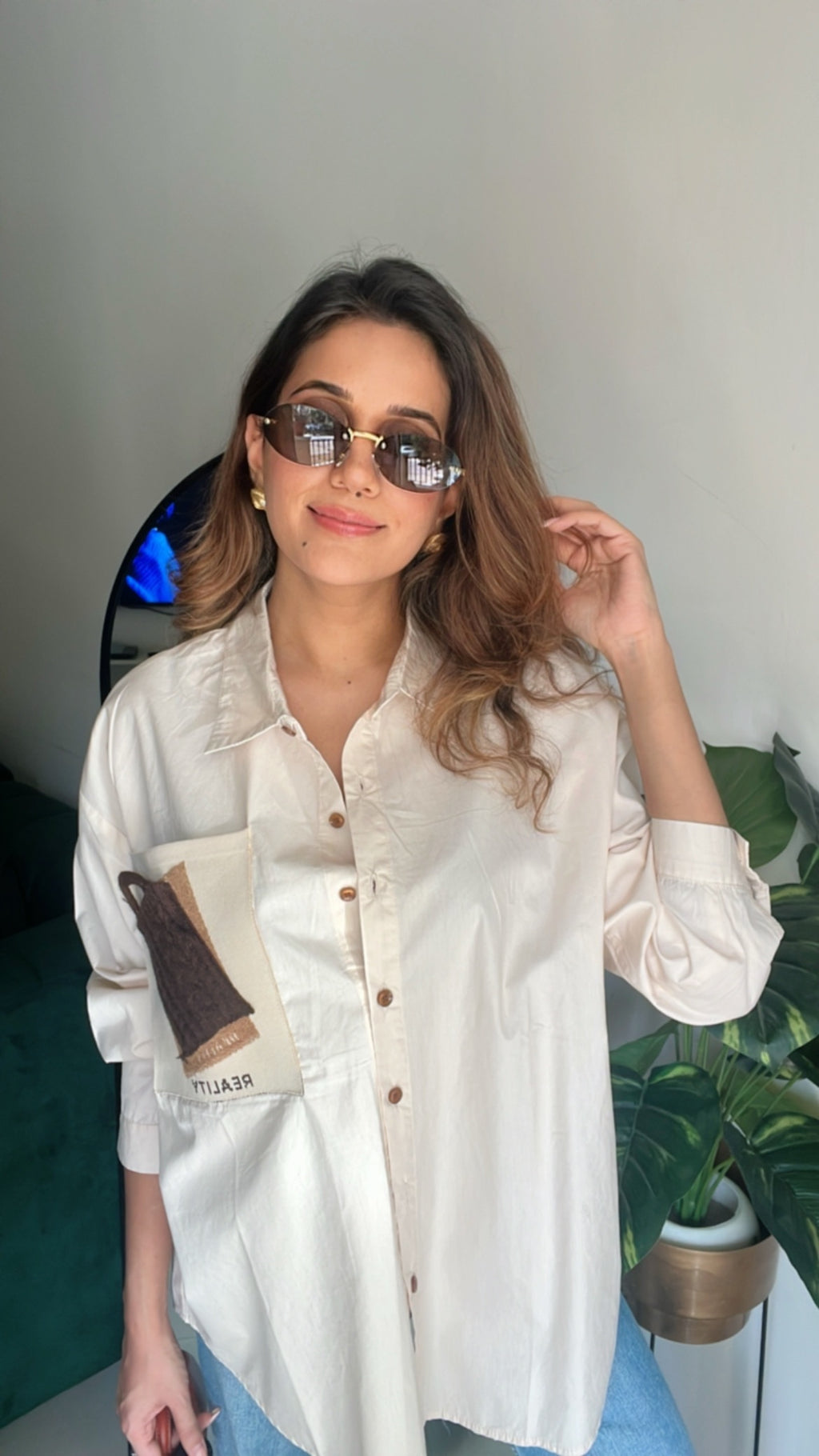 Knit Pocket Poplin Shirt