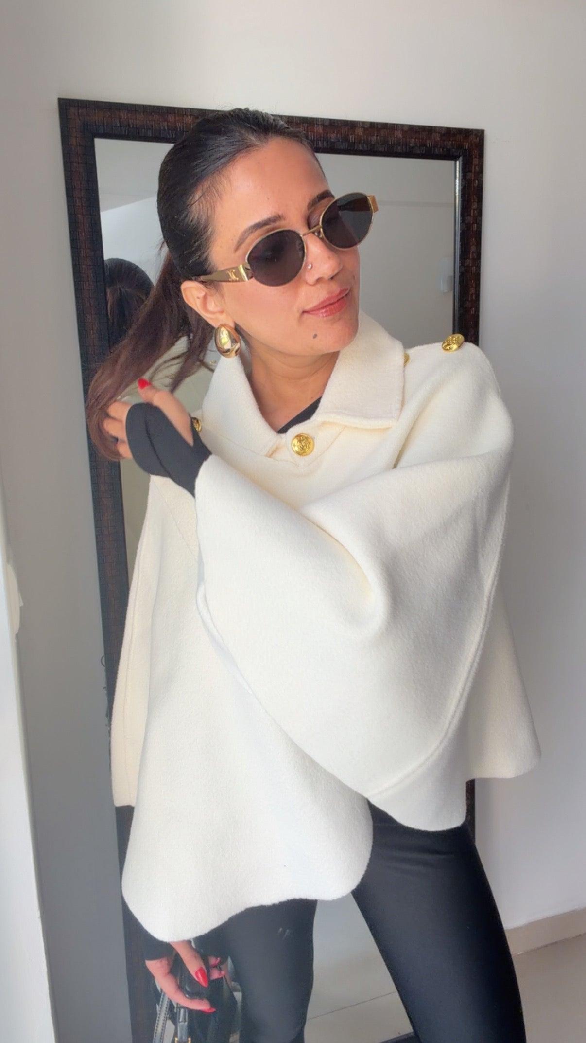 Luxe Woolen Fall Cape Jacket