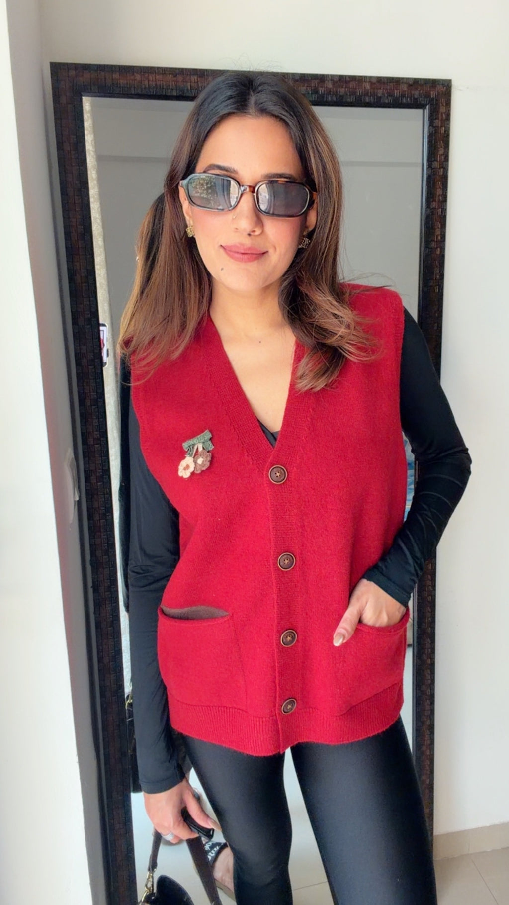 Dual Colored Fall Knit Vest