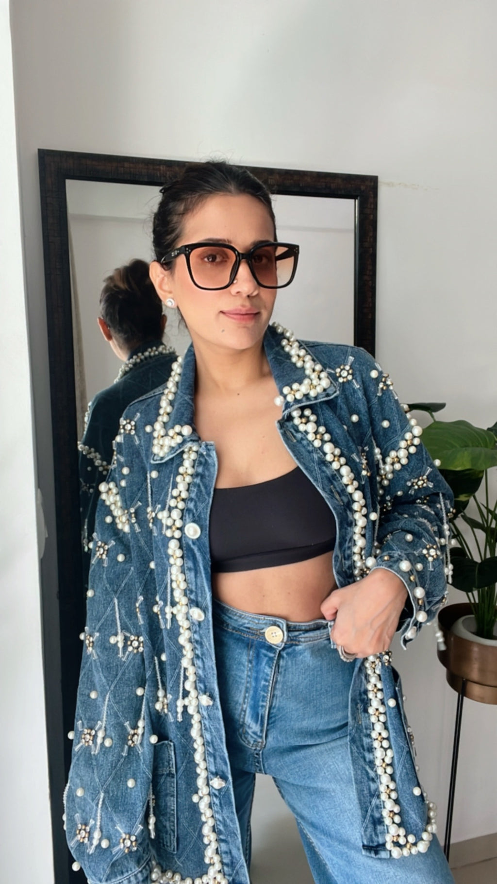 Overloaded Pearl Denim Fall Jacket