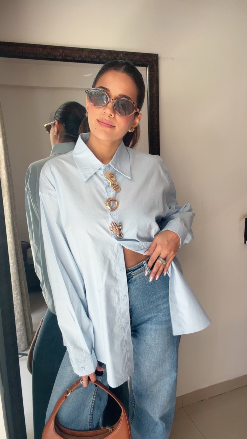 Statement Button-Down Poplin Shirt