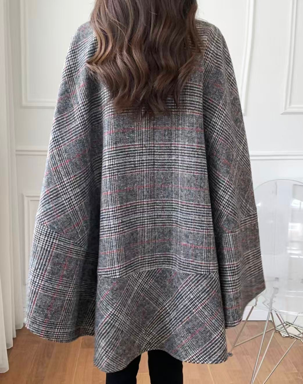 Plaid Cape Inspo Fall Jacket
