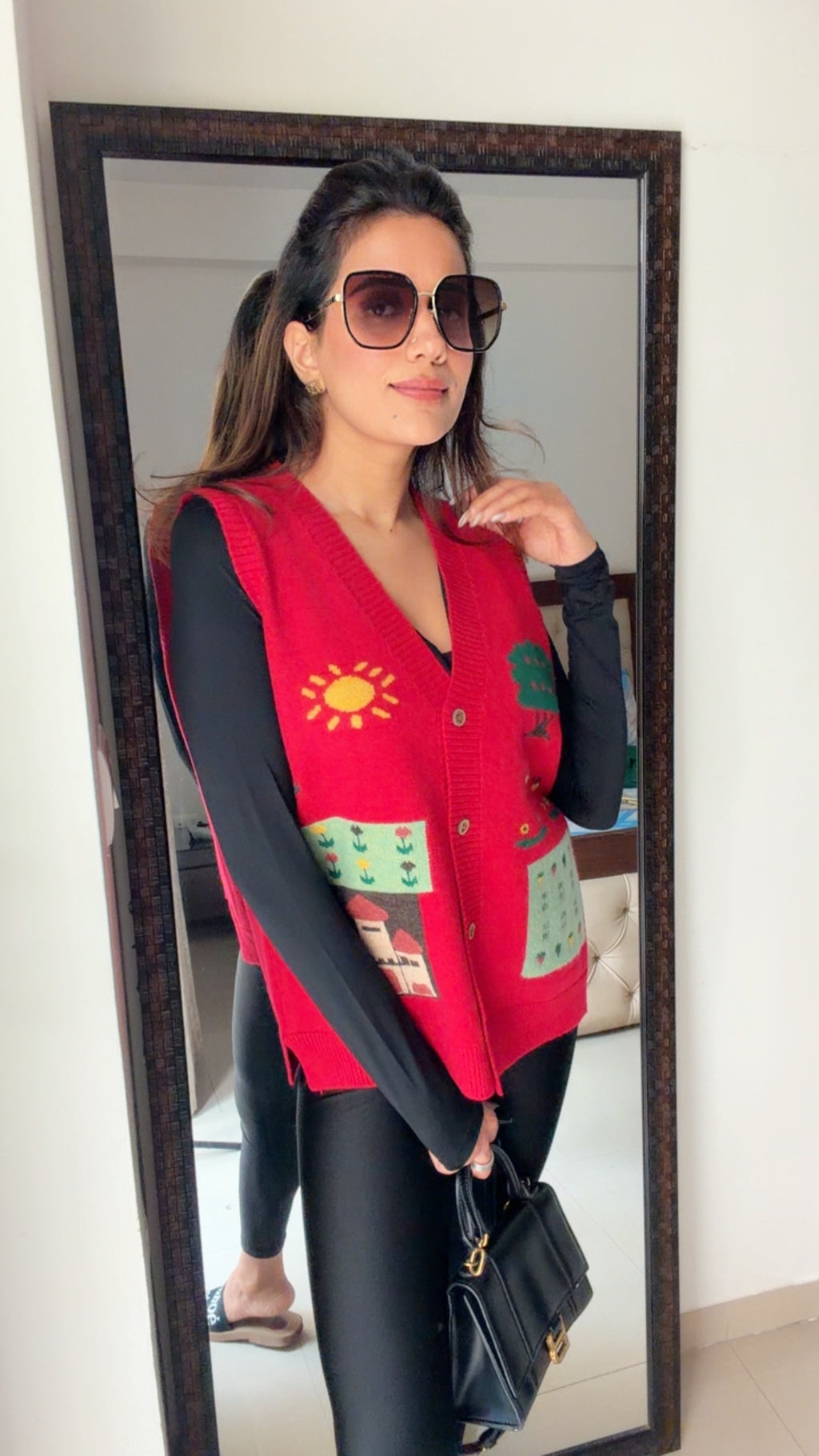 Festive Knit Fall Vest