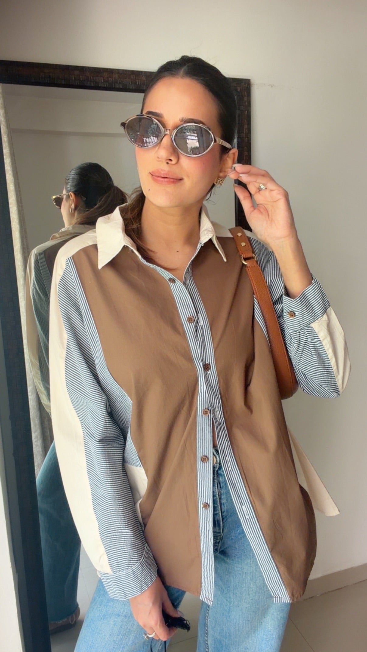 Dusted ColorBlock Poplin Shirt