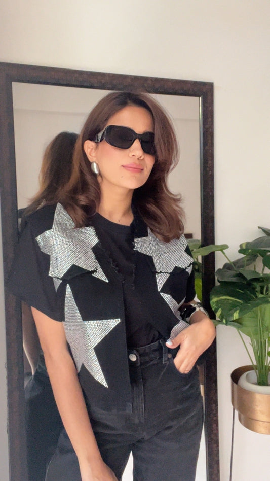 Swarovski Star Denim Fall Vest