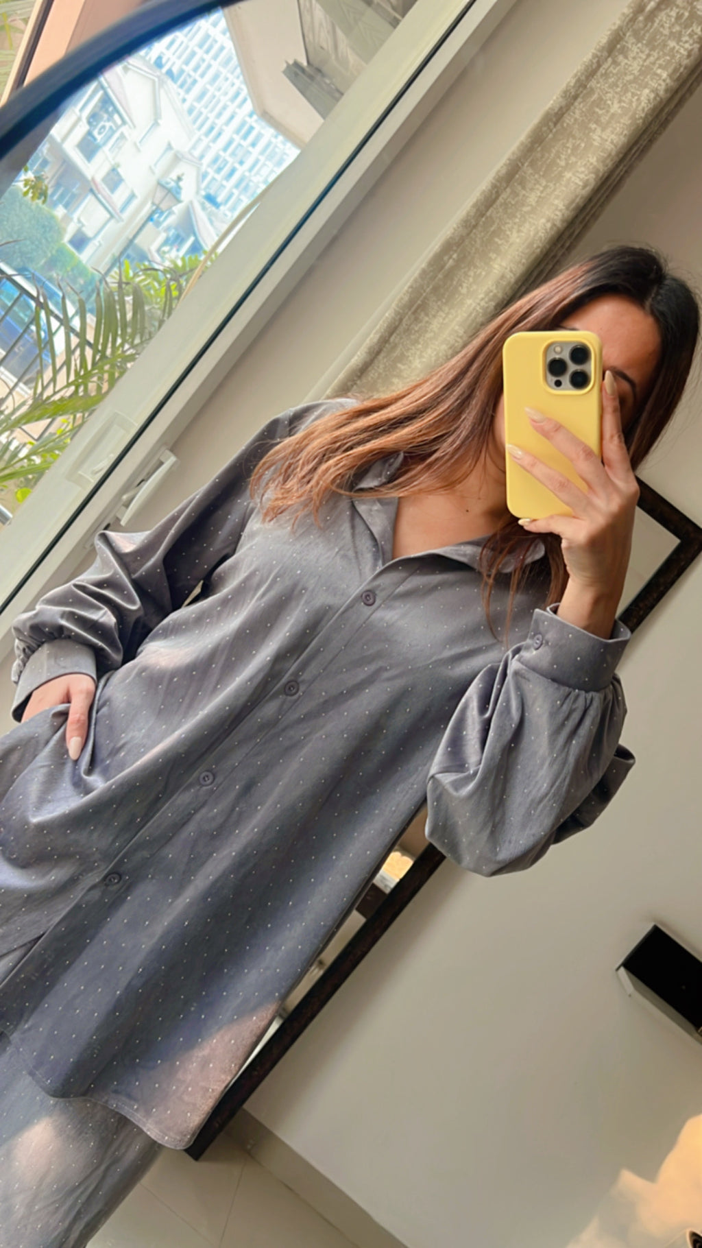 Swarovski Deep Grey Fall Co-ord Set