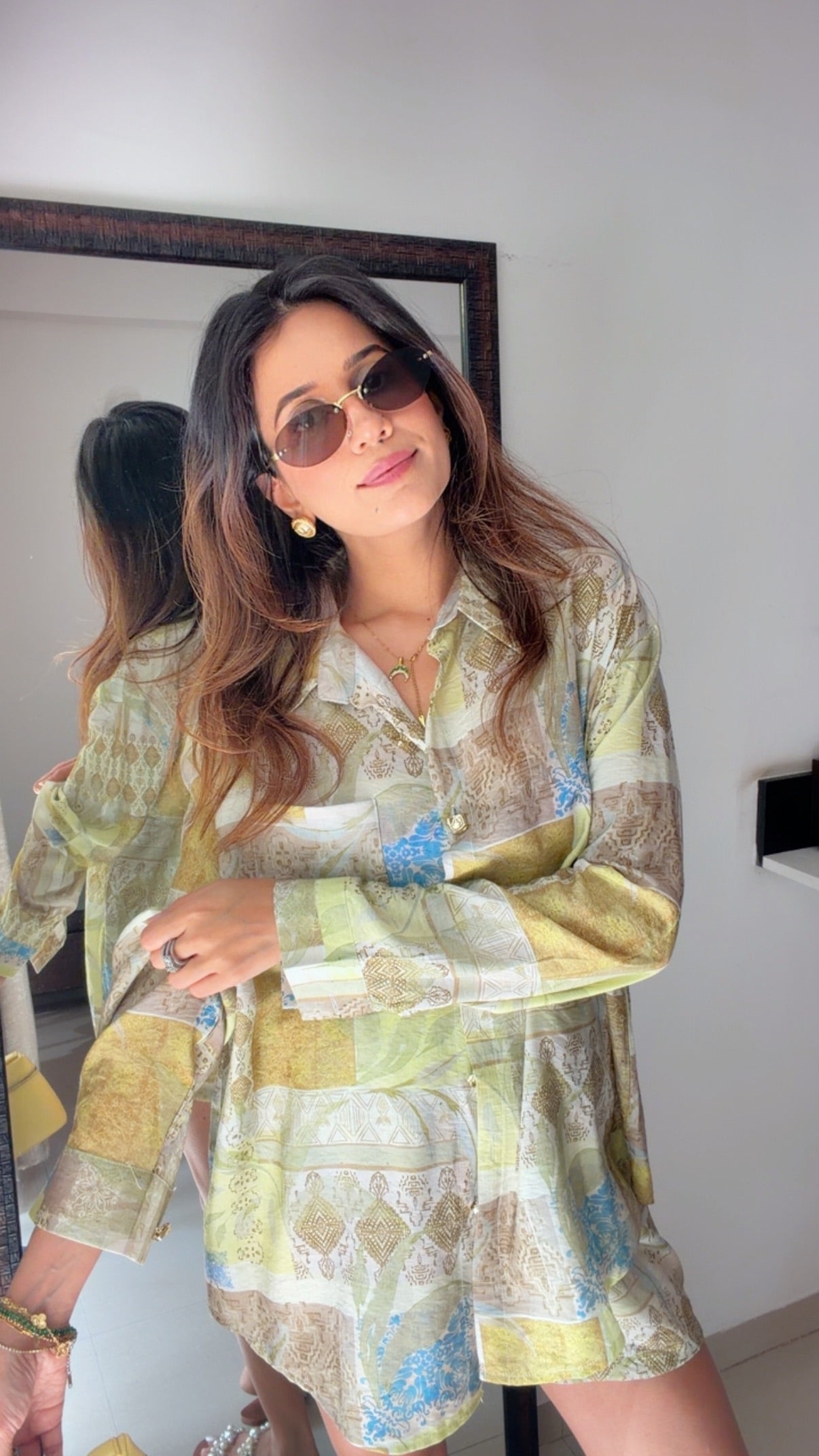 Sage Mosaic Printed Co-ord Set