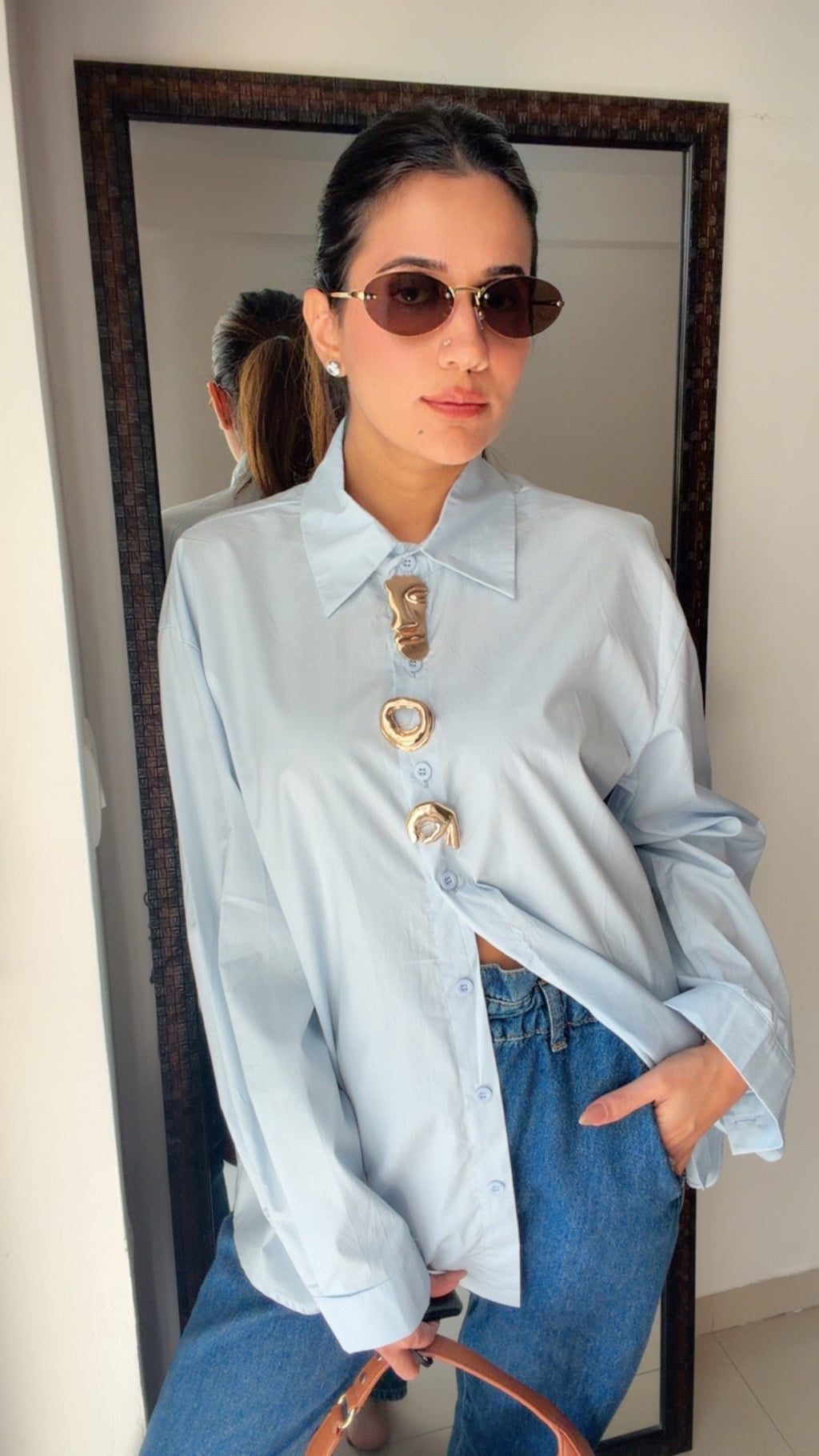 Multi Broach Poplin Shirt