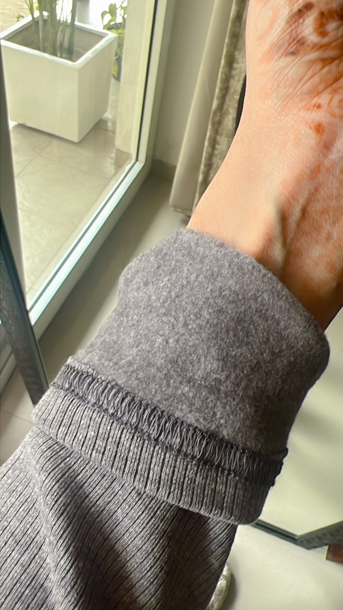 Ribbed Polo Neck Fleece Inner Fall Jumper