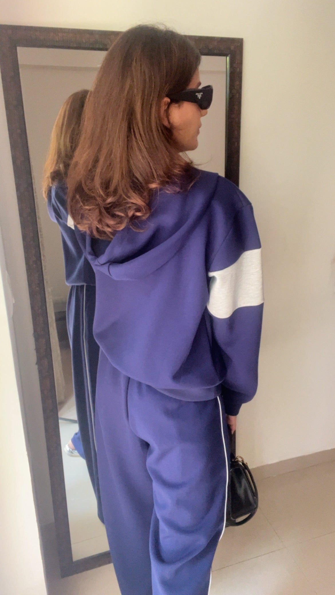 Color Contrast Hoodie Lounge Set