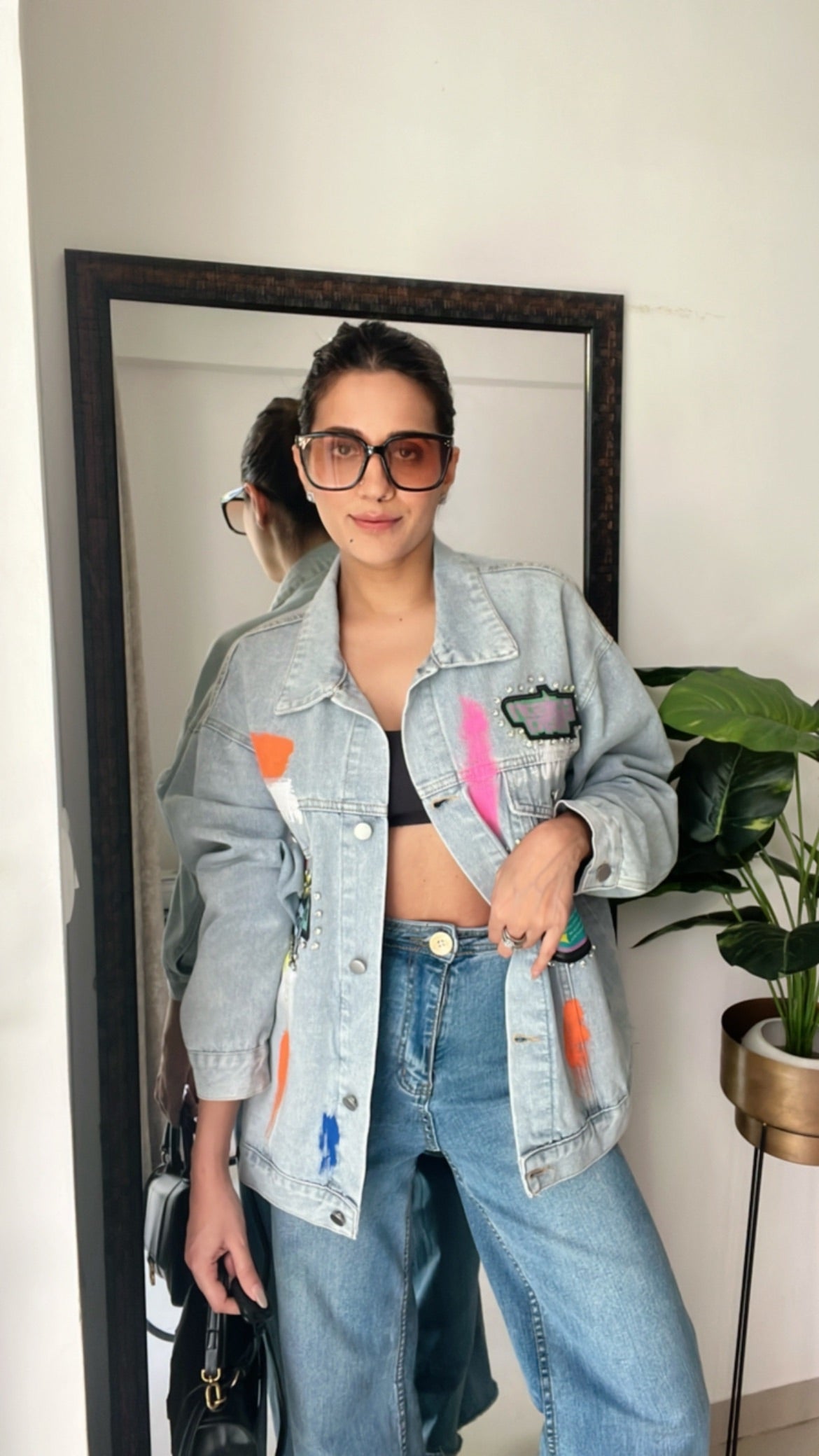 Color Splash Denim Fall Jacket