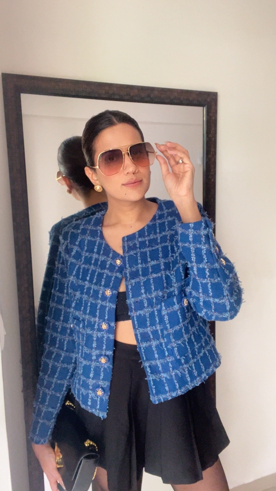Blue Tweed Fall Jacket