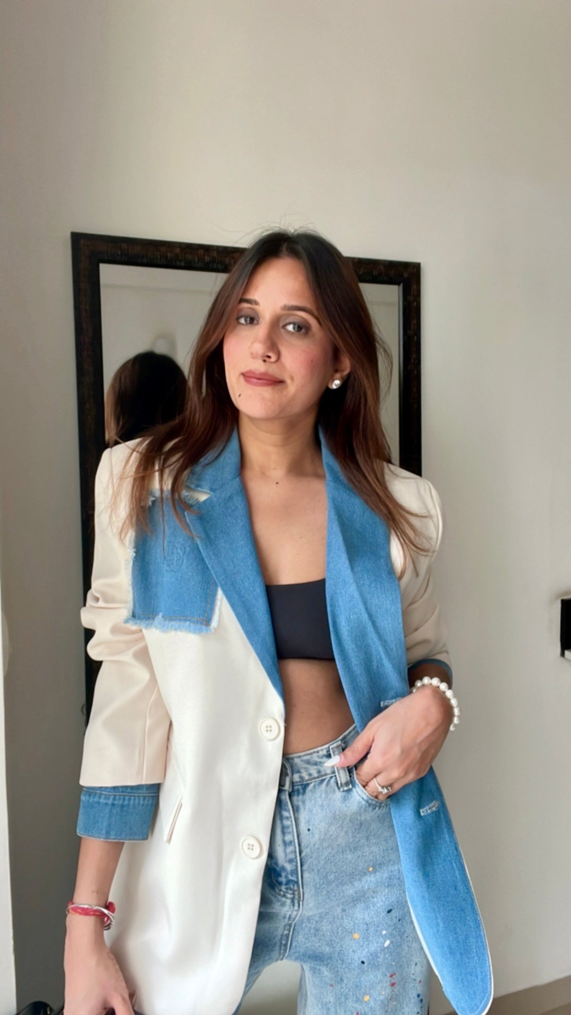 Denim Pocket Box Fall Coat