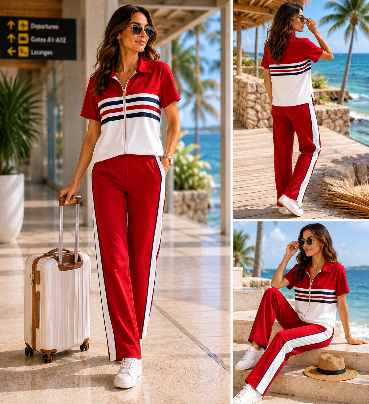 Stripe Detail Athleisure Lounge Set