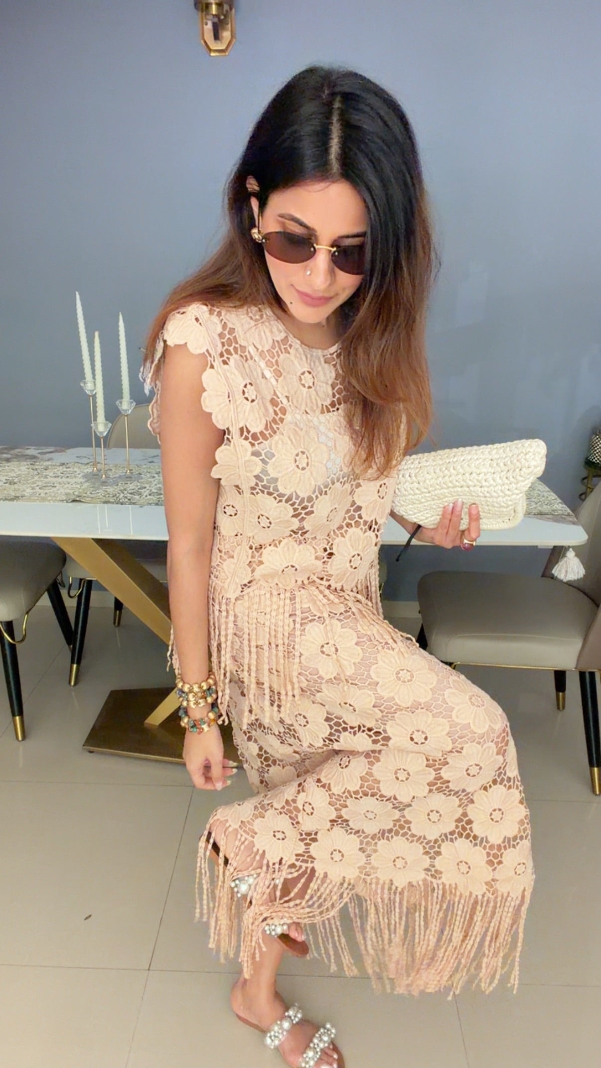 Riviera Crochet Skirt Co-ord Set