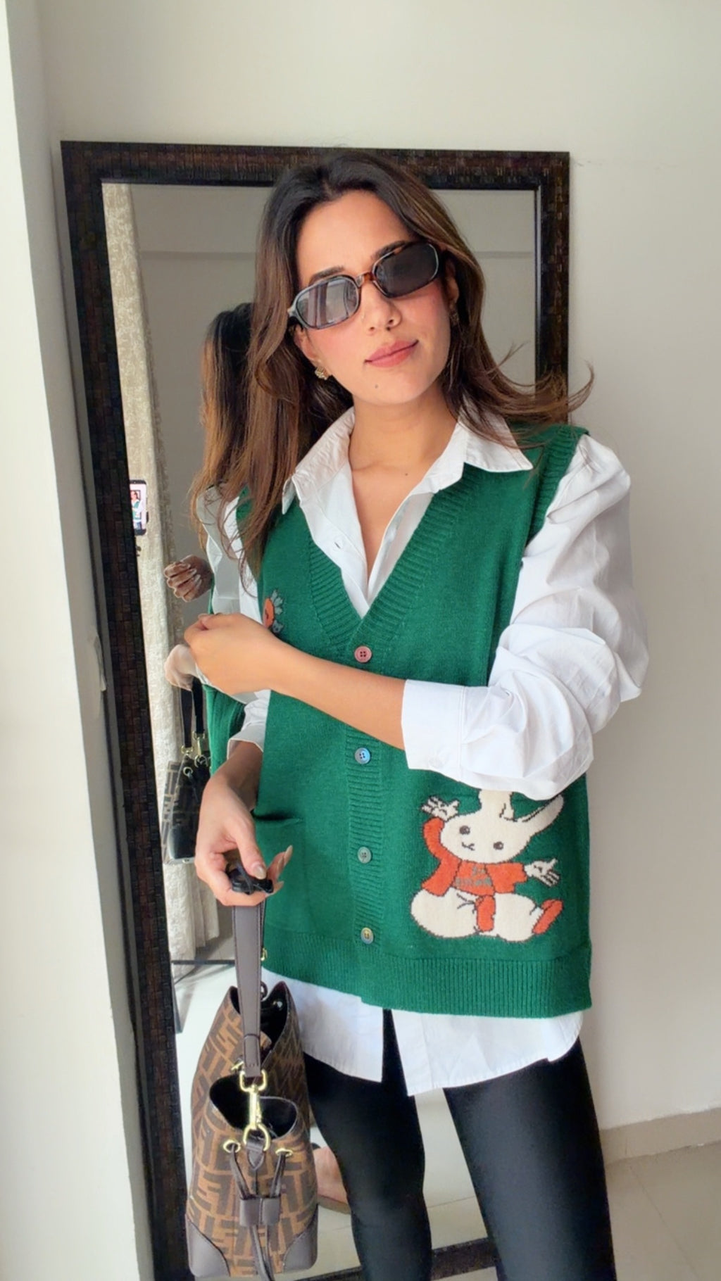 Buttoned Knit Fall Vest