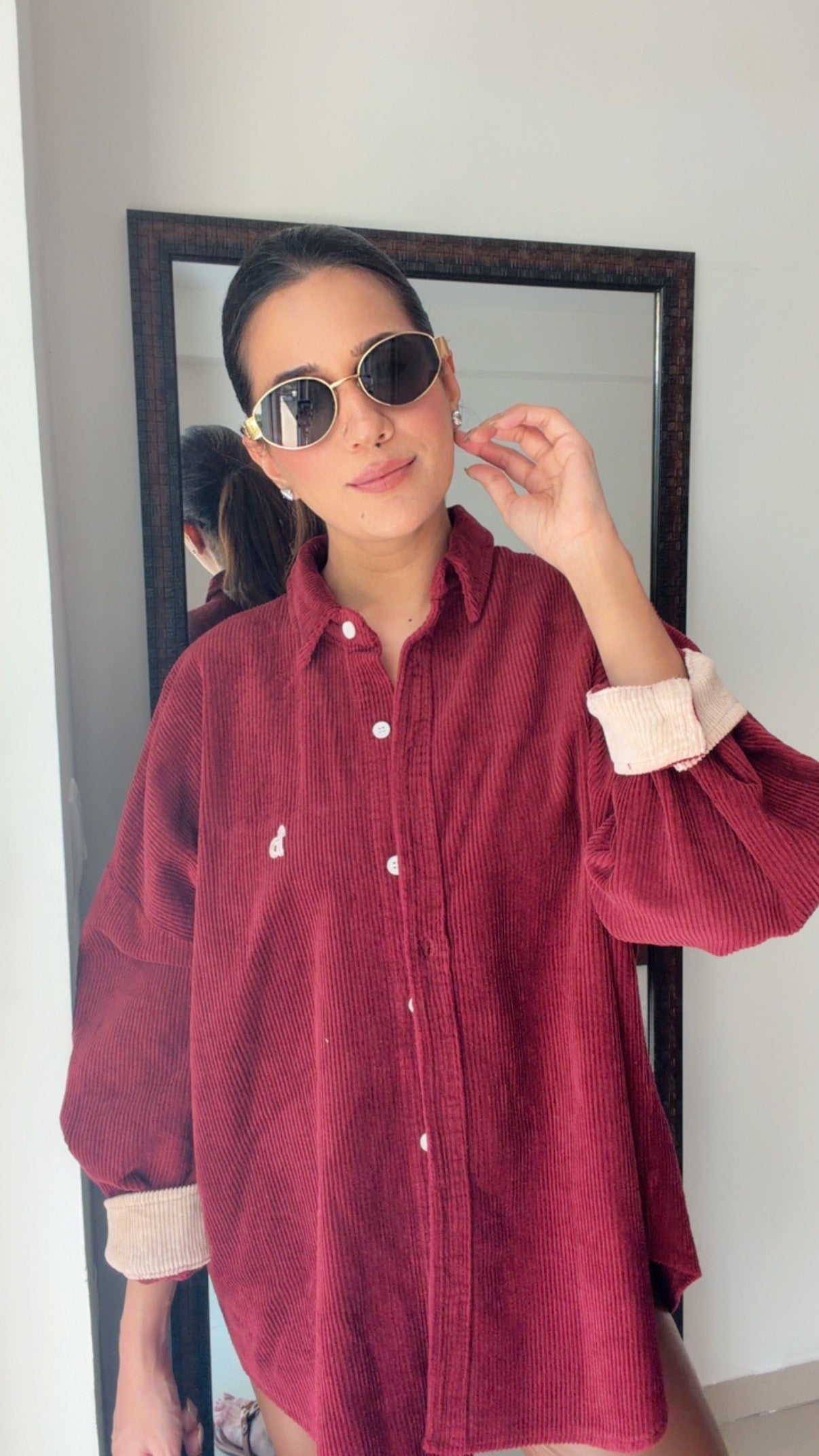 Corduroy Reversible Cuff Fall Shirt