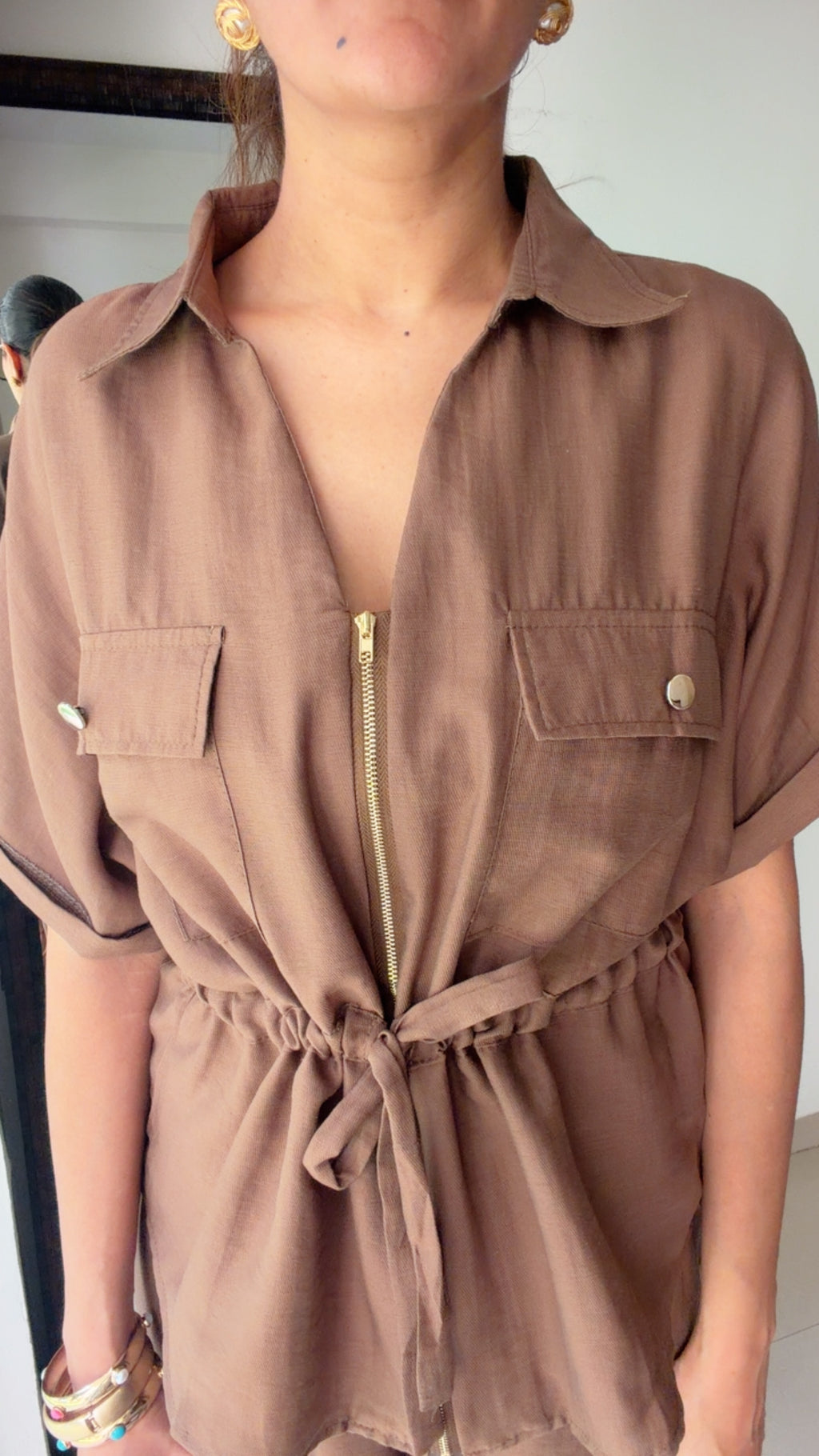 Linen Drawstring Co-ord Set