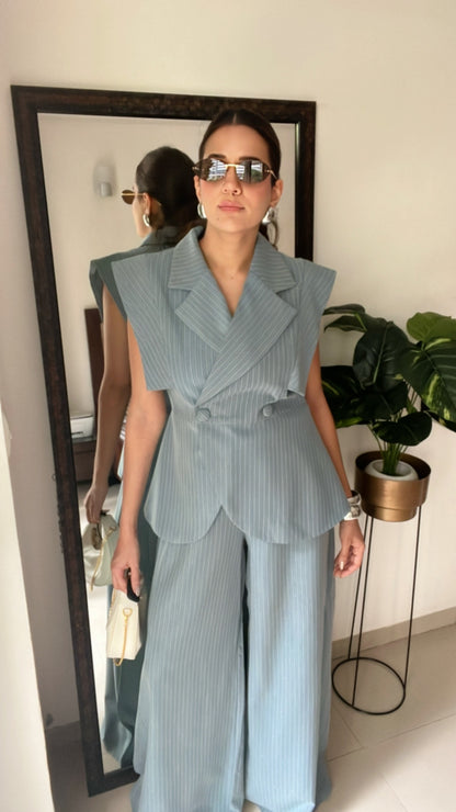 Double Breasted Pinstripe Co-ord
