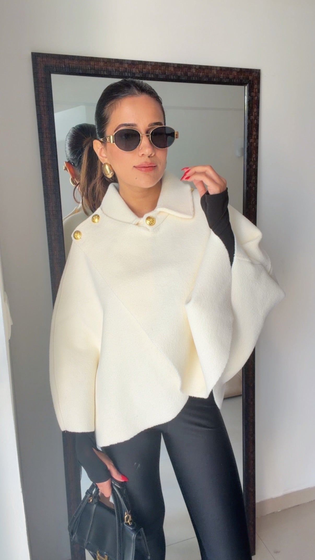 Luxe Woolen Fall Cape Jacket