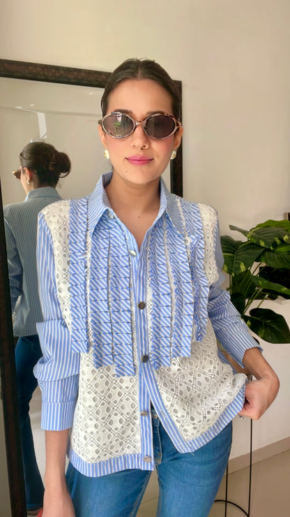 Poplin Drawstring Shirt
