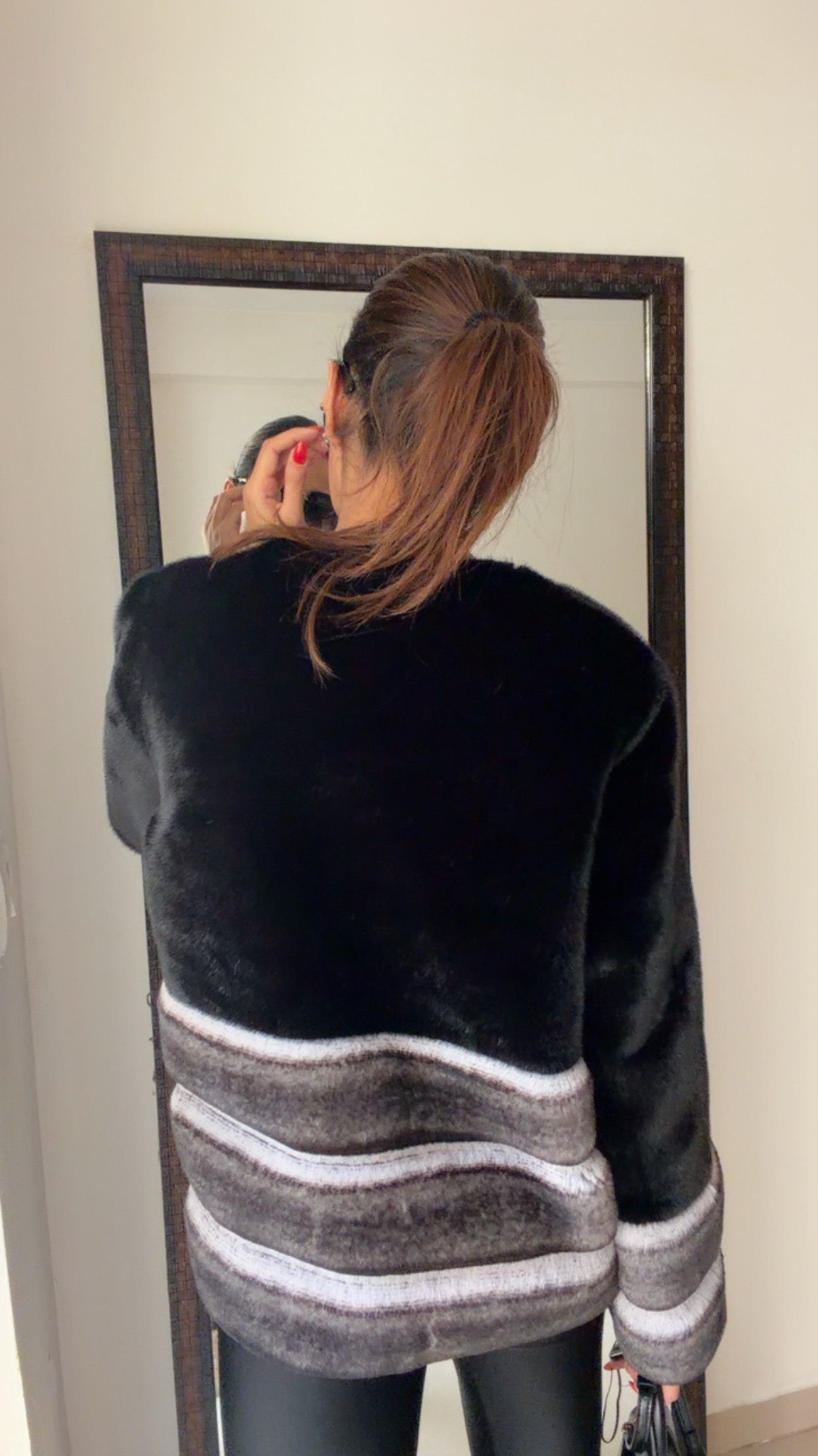 Ombré Faux Fur Fall Jacket