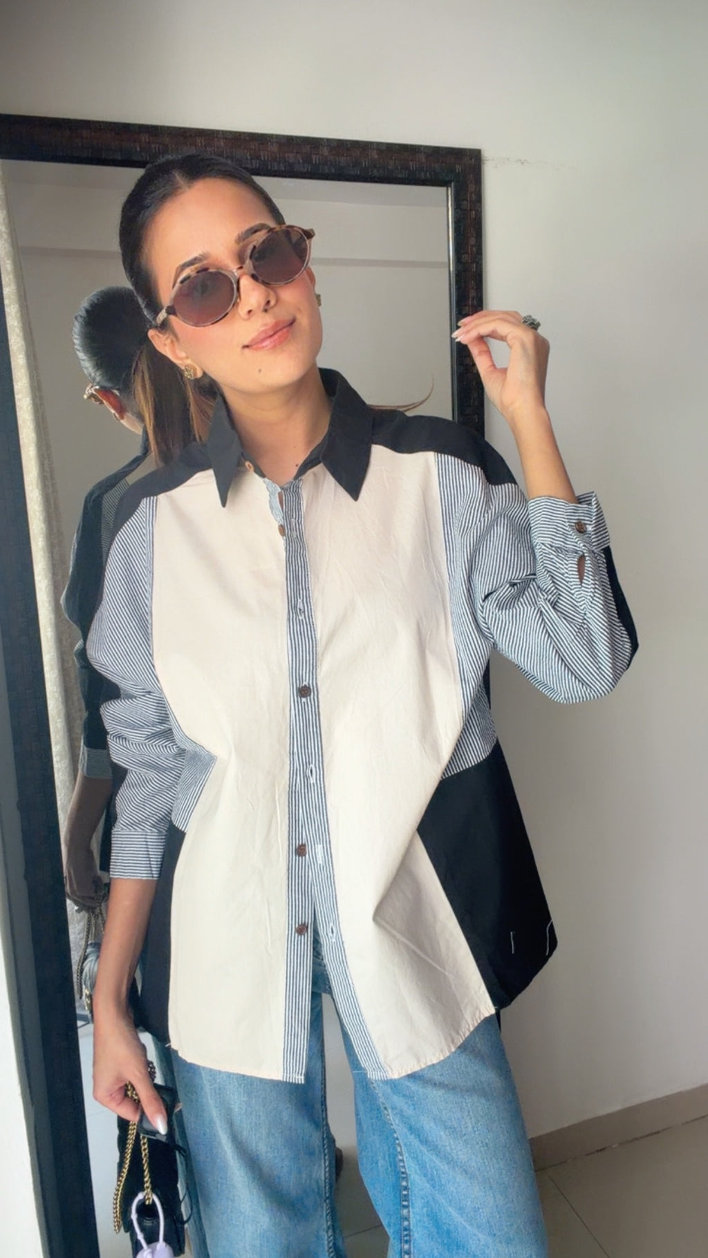Dusted ColorBlock Poplin Shirt