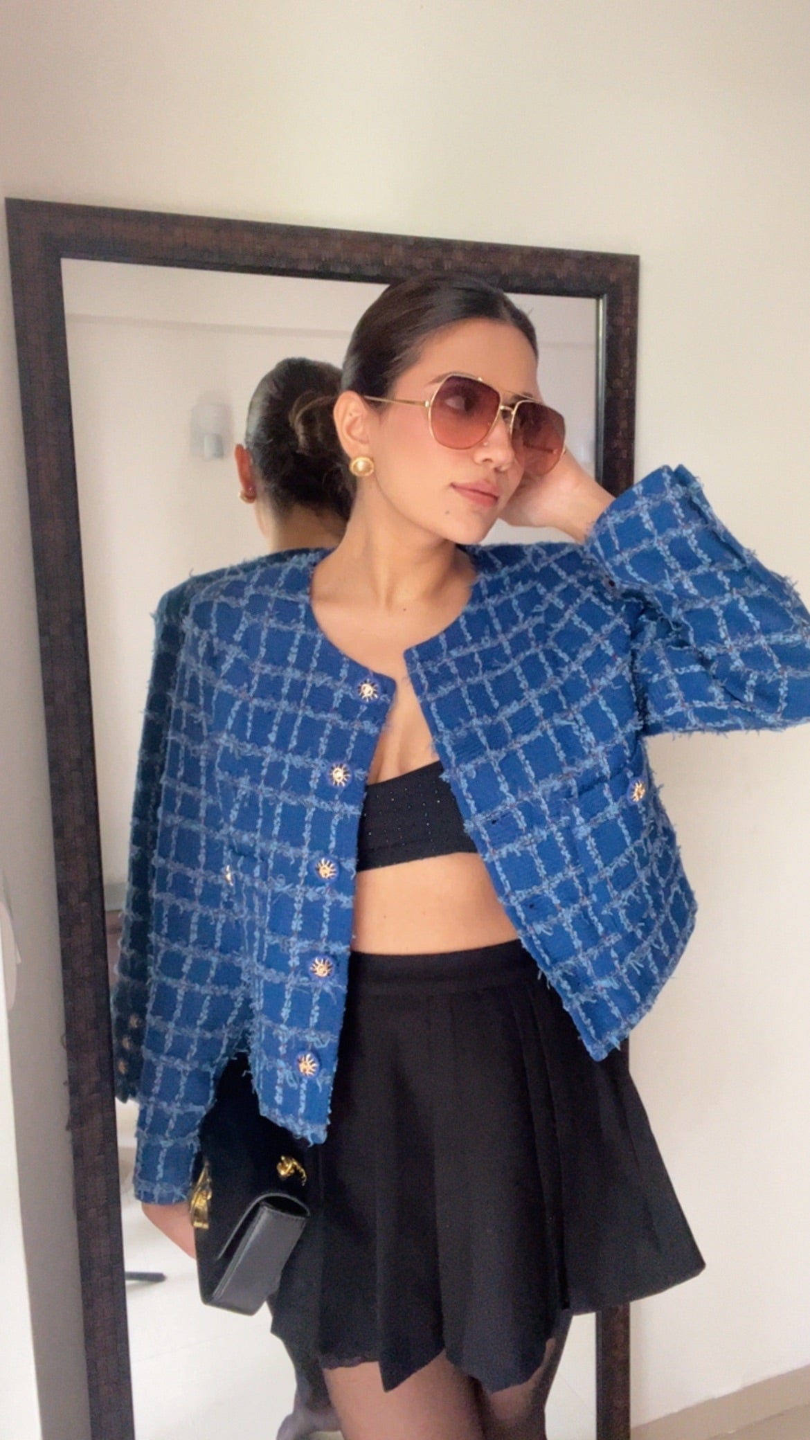 Blue Tweed Fall Jacket