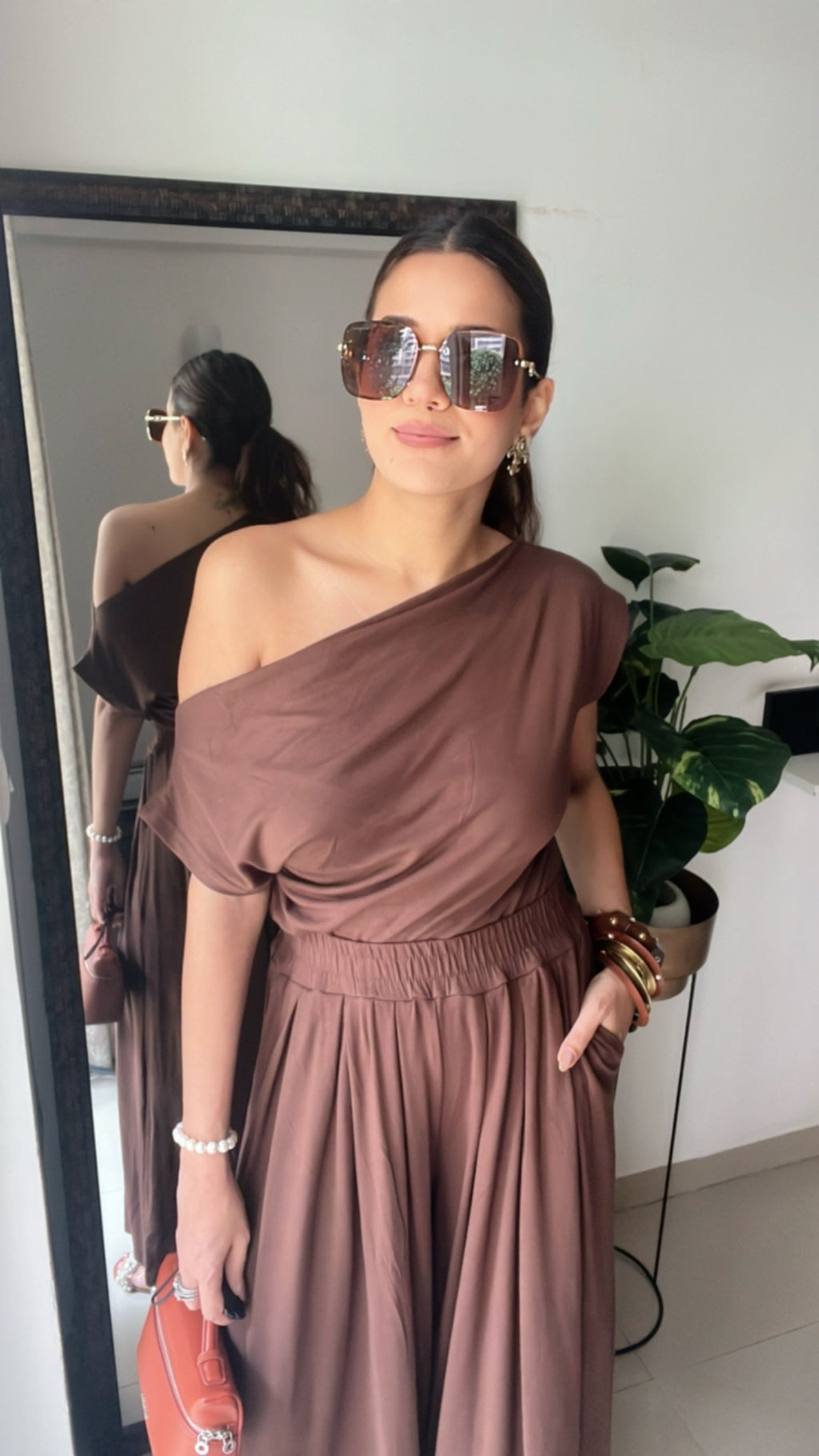 Monotone Off Shoulder Co-ord Set