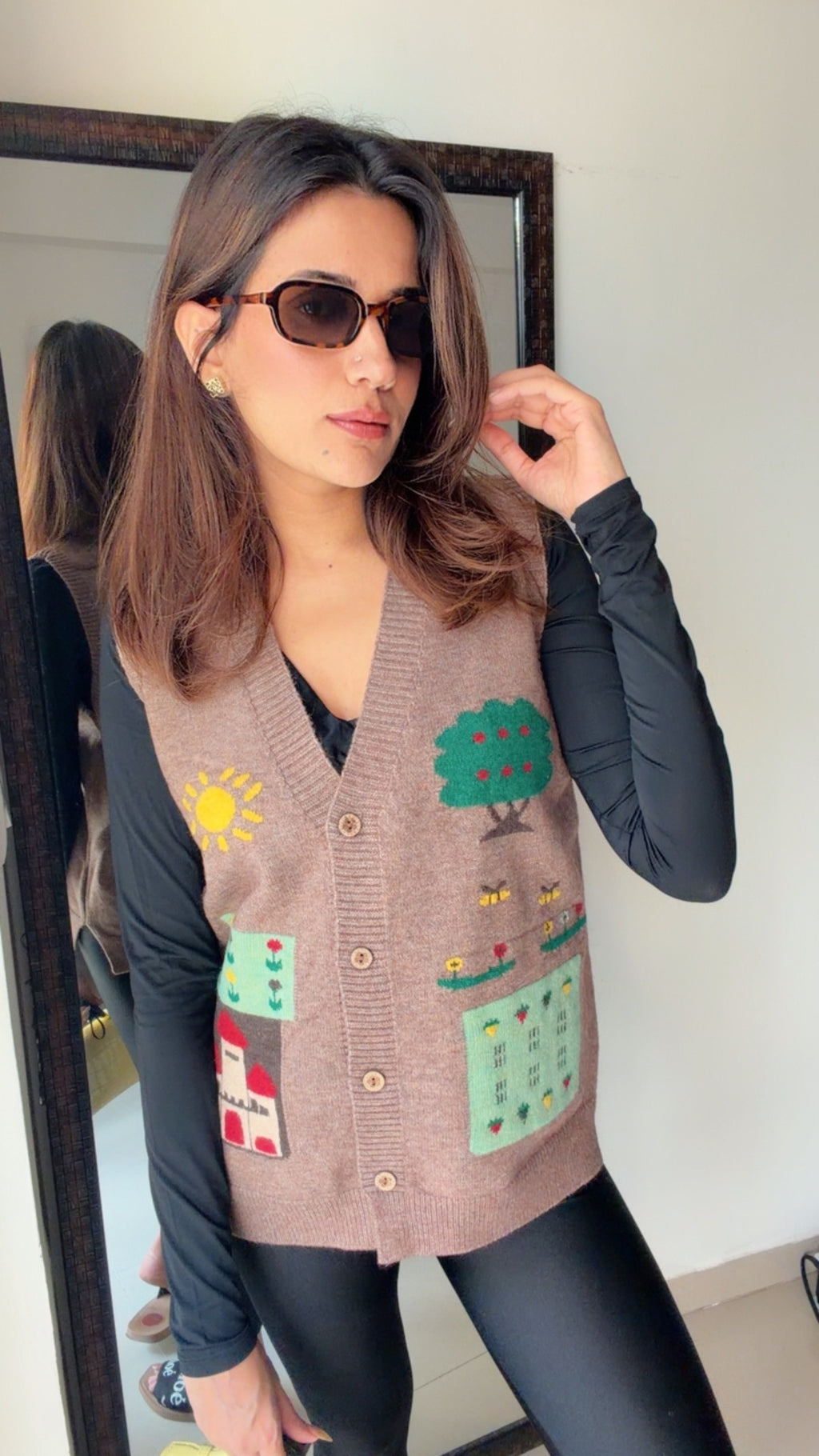 Festive Knit Fall Vest