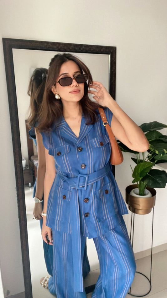 Linen Pinstripe Co-ord Set
