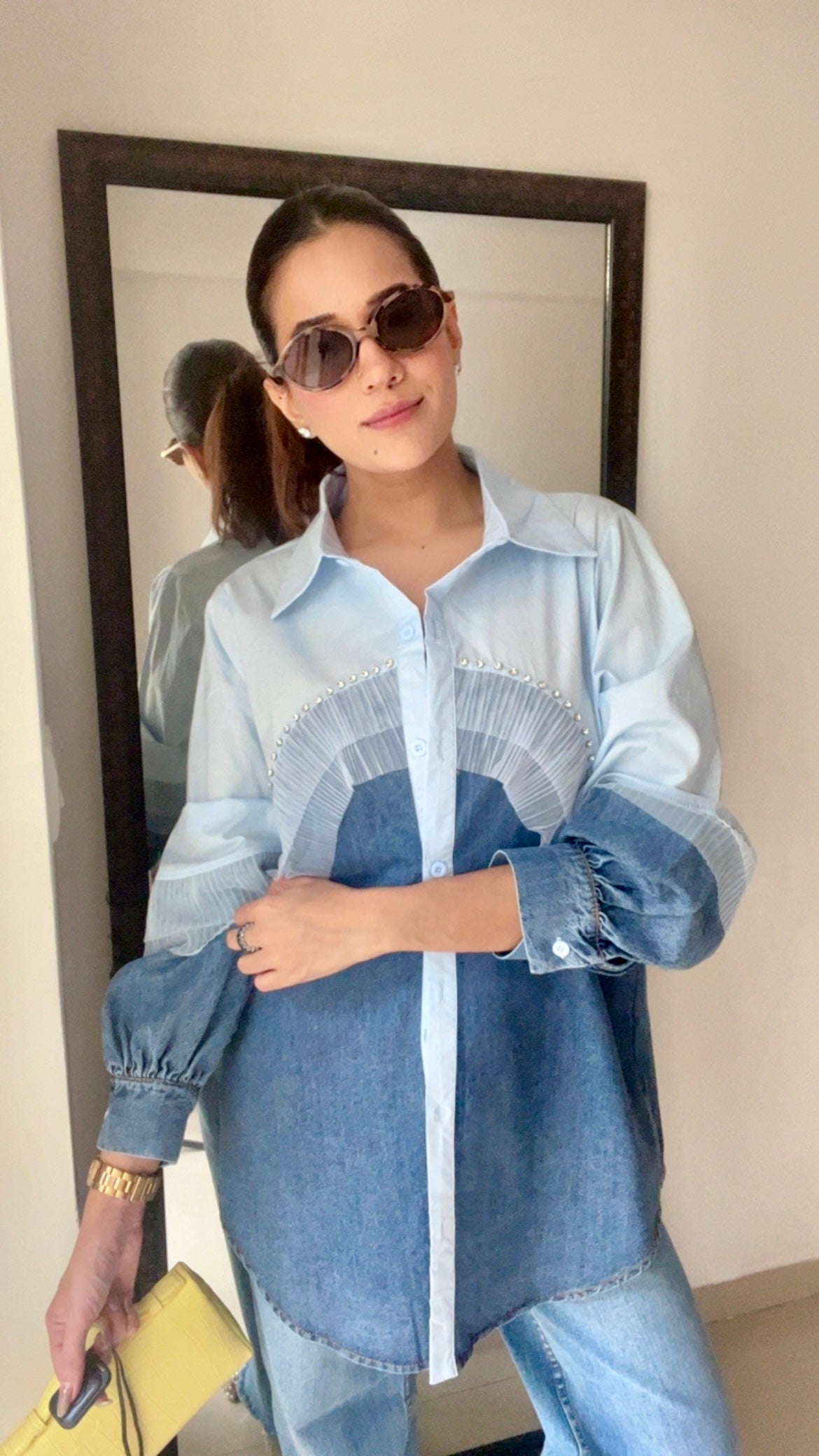 Studded Poplin Shirt