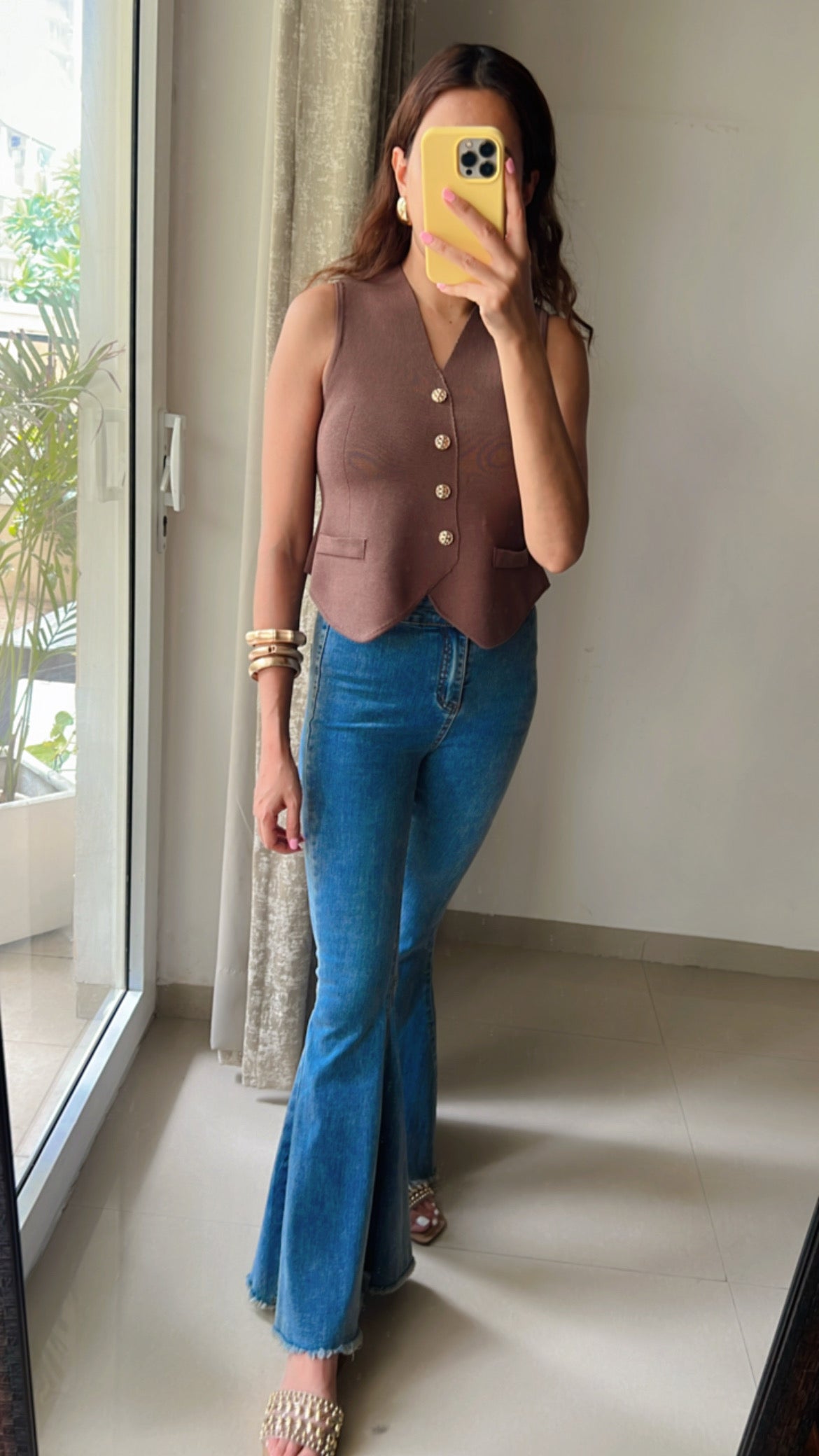 Collar Summer Knit Vest Top