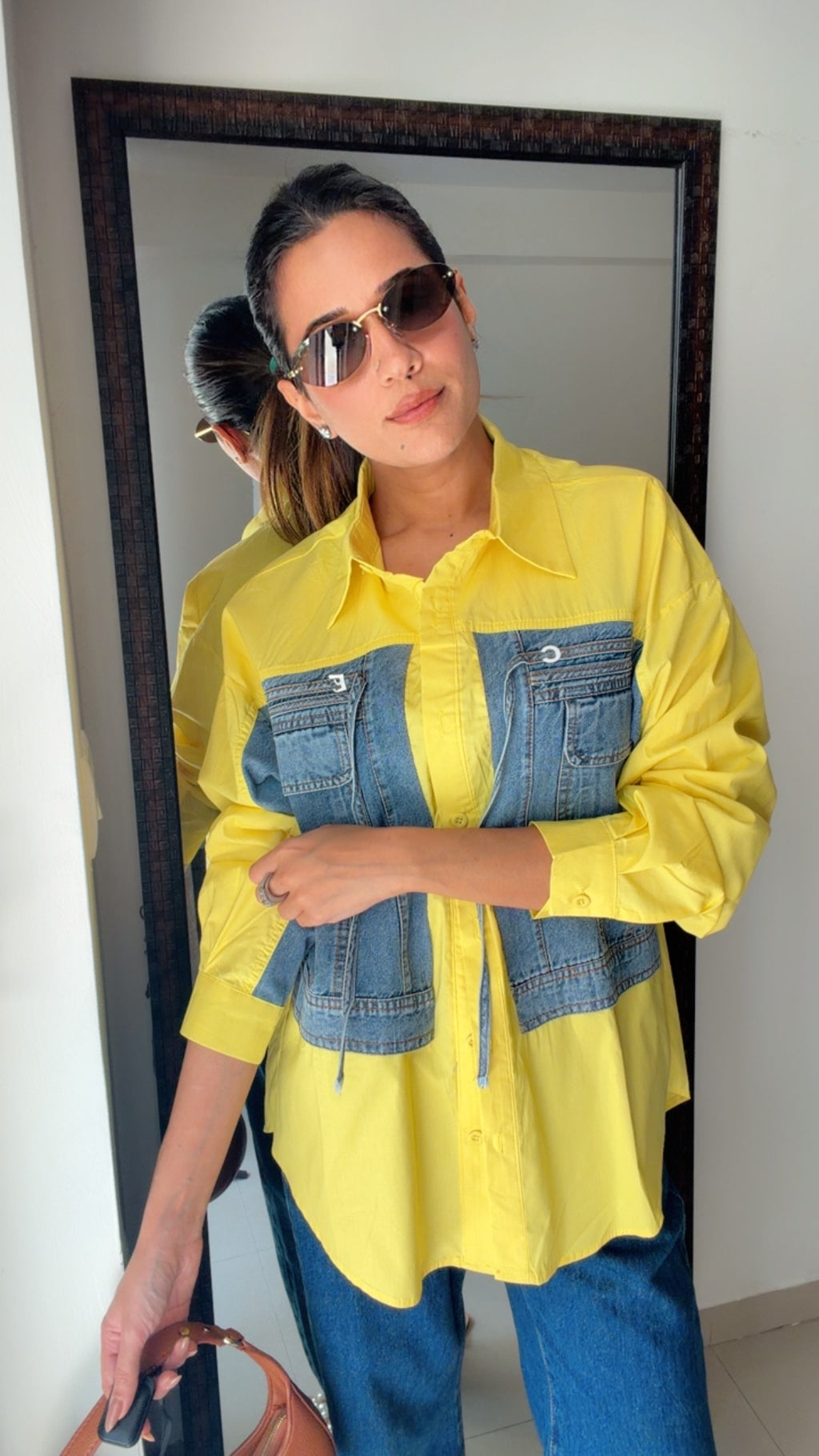 Pocket Denim Poplin Shirt