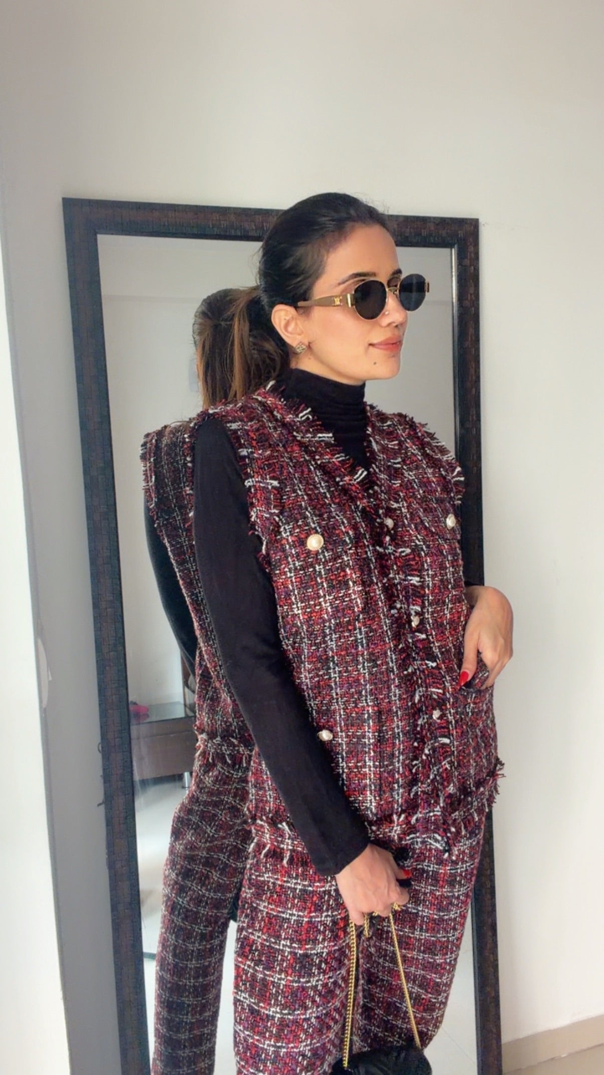 Plaid Tweed Fall Co-ord Set