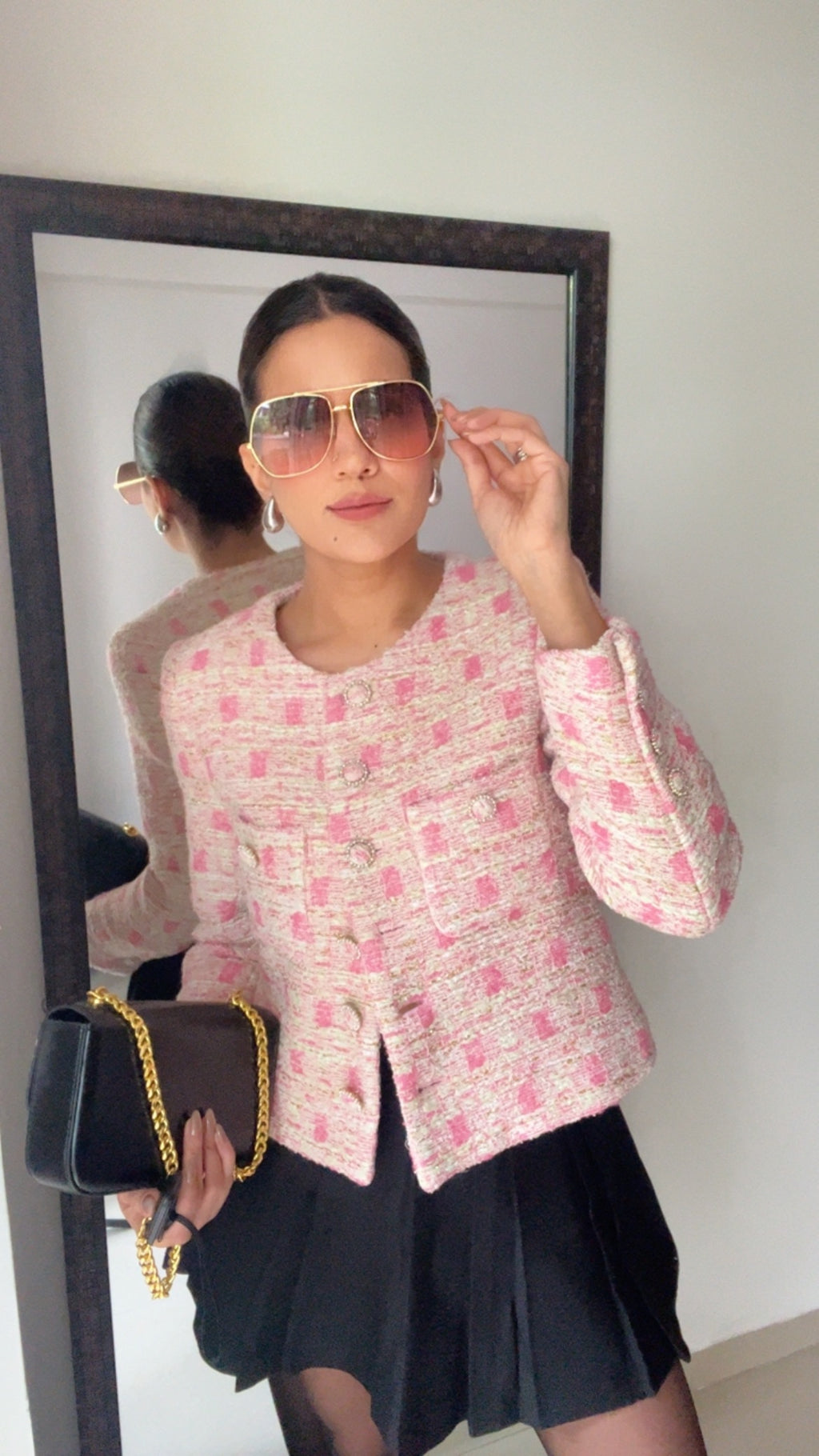 Pink Tweed Fall Jacket