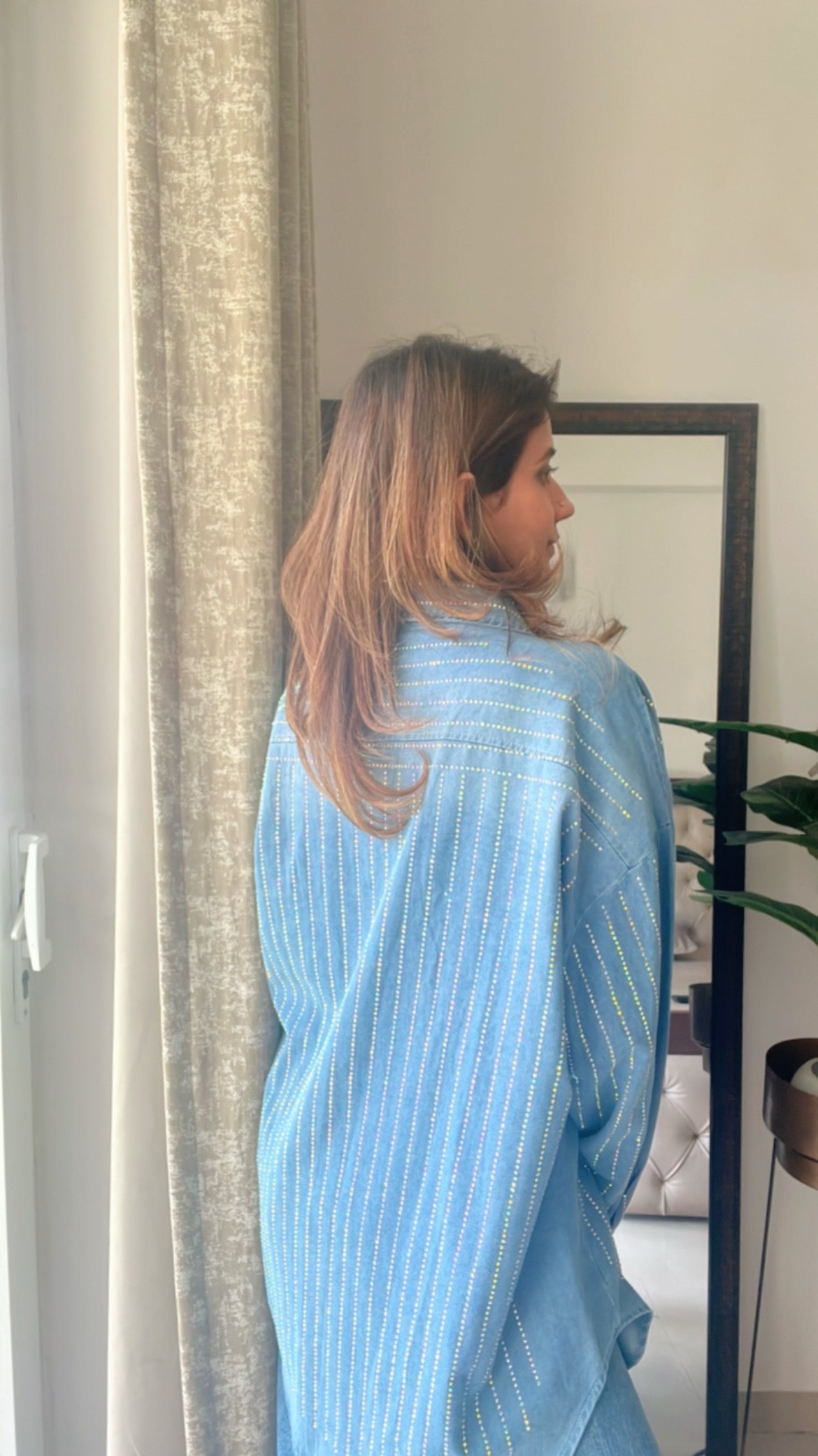 Swarovski Embedded Denim Shirt
