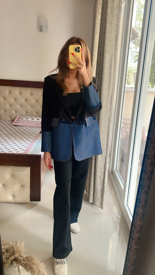 Dual Denim Fall Coat