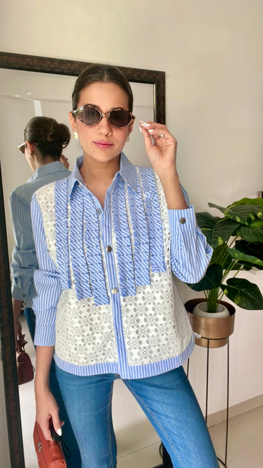 Poplin Drawstring Shirt