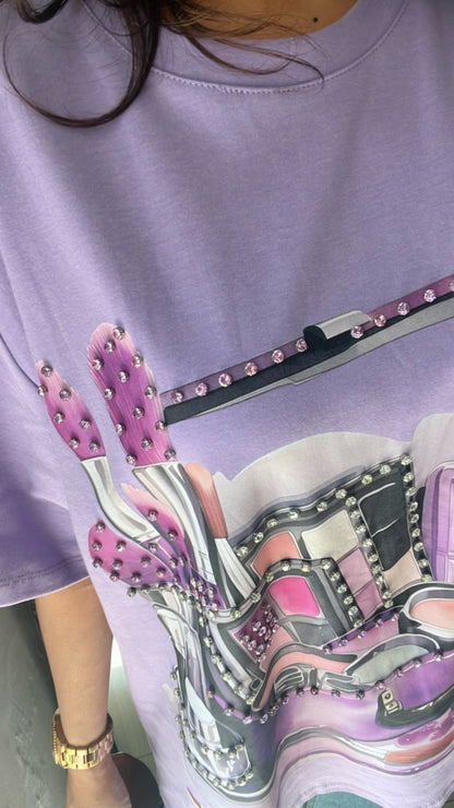 Studded Makeup inspired Tee