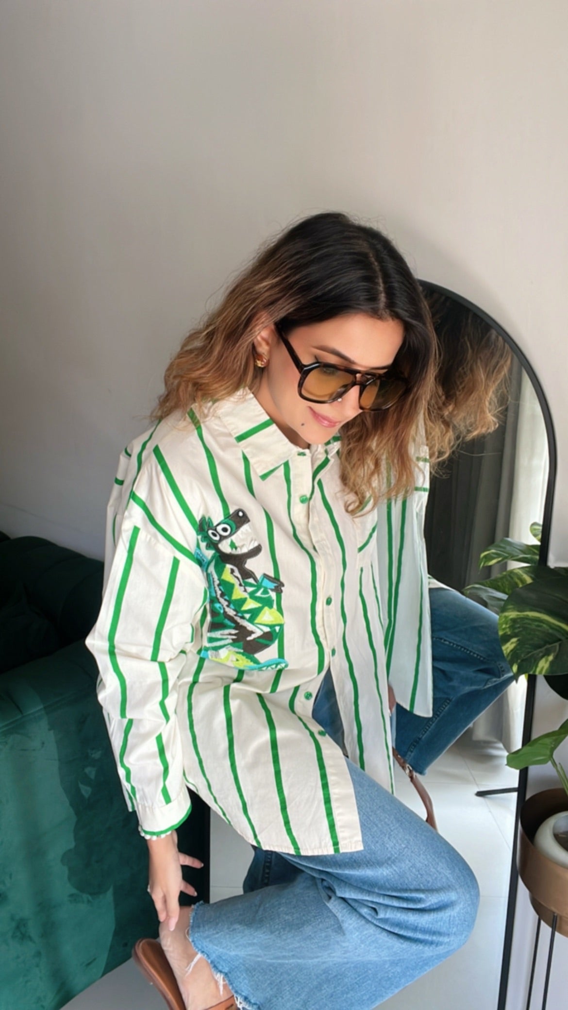 Graphic Poplin Stripe Shirt
