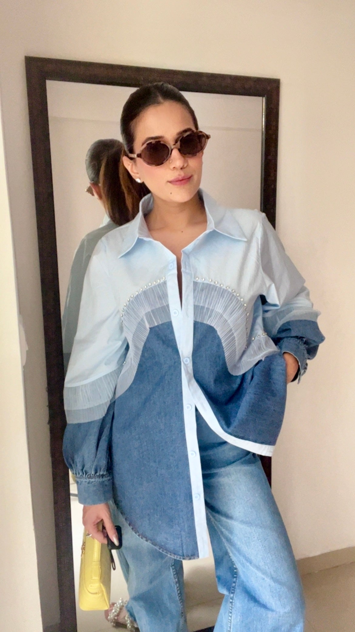 Studded Poplin Shirt